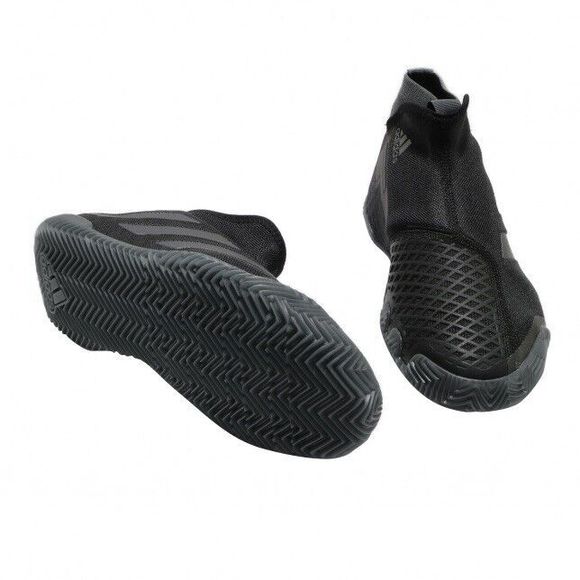 WOMEN'S adidas Stycon Laceless Clay Court Core Black FV2782 - Picture 9 of 11